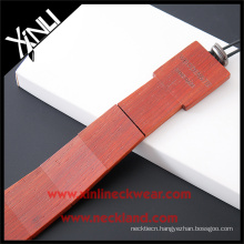 Men Private Label Ties Sandalwood Hand Made Wooden Necktie